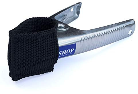 Bishop 50mm Heavy Duty Spring Clamp Market Stall Clips with Rot Proof Woven Nylon Long Life Jaw Covers (Clips and jaw Covers, Qty: 6)