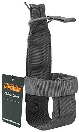 EXCELLENT ELITE SPANKER Outdoor Tactical Water Bottle Pouch Water Bottle Holder Molle Adjust Water Bottle Carrier for Hunting Walking Running Traveling (GRY)