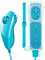 YiYunTE Télécommande Motion Plus 2 en 1 pour Wii et Wii U avec Nunchuk - Étui en Silicone et Bracelet Inclus - Bleu Clair