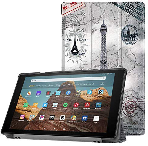 TenYll Case for Amazon Fire HD 10 2019/2017, Premium Quality PU Leather Case Shell Lightweight Stand Case Cover for Amazon Fire HD 10 2019/2017 Tablet