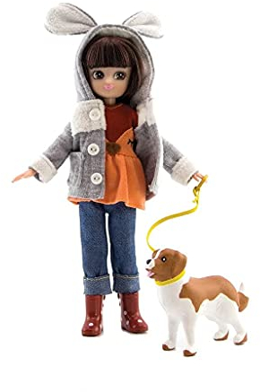 Lottie Doll Walk in The Park, A Doll for Girls & Boys with Doll Dog, Fashion Doll for Fall, Winter Doll with Boots and Doll Fleece Jacket with Cute Ears