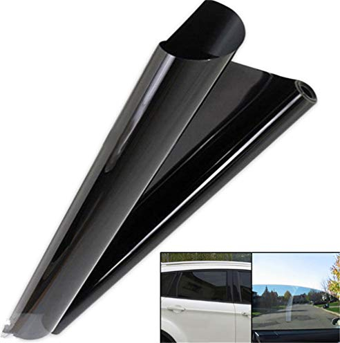Auto Spiegelfolie,MoreChioce Auto Selbstklebend Sonnenschutzfolie Fensterfolie Blickdicht Sichtschutzfolie Anti-UV Verdunkelungsfolie Tönungsfolie Universal Sonnenblende 50 * 300cm,Übertragung 25%