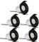 PremiumX 5x LED Mini Spotlight Einbauspots 3W 240V 3000K 300LM Deckenspot Decken-Einbau-Strahler warmweiß ALU schwarz Einbauleuchte Spot-Strahler