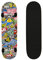 M.Y X-Skate 'Stickers' Complete Skateboard 31 Double Kick Beginner Skateboard for Kids Teenagers & Adults 7 Ply Maple Deck ABEC 7 Bearings for Tricks and Skateparks