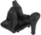 Akozon 4-Gang-Schalthebelknauf für W123, W140, W20, Schwarz, 16 cm x 18 cm, L-förmig, Ergonomisch, Kunststoff, Simili Cuir, 152 Gramm, 1 Stück