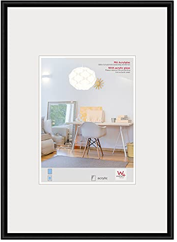 walther design Cadre photo walther design noir 70 x 100 cm avec verre d’art, cadre en plastique New Lifestyle KVX100B