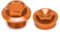 Akozon Wheel Axle Nut, 2pcs M18x1.5 Motorcycle Front Wheel Axle Nut CNC Aluminum Replacement for 250‑450 SXF 2015(Orange)
