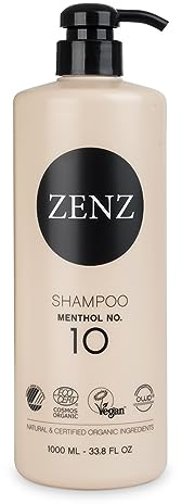 ZENZ | Shampoo | Menthol No. 10 | 1.000 ml | Erfrischender Duft von Menthol, Eukalyptus und Vanille | Silikonfrei | Geeignet für feines und fettiges Haar | Für alle Haartypen