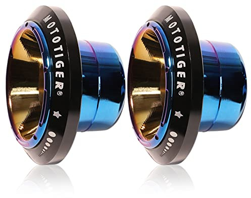 Tongze Motorcycle Frame Slider: Scooter Frame Sliders for Front Fork CNC Aluminum Wheel Frame Slider for Motorbike Motorcycle Frame Sliders Crash Protector 2 Pack (Blue & Black)