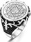 Massives 925 Sterling Silber Siegel des Salomons Herrenring 10 Metall ohne Stein, 10, 925er-Sterlingsilber, Metall, Ohne Steine