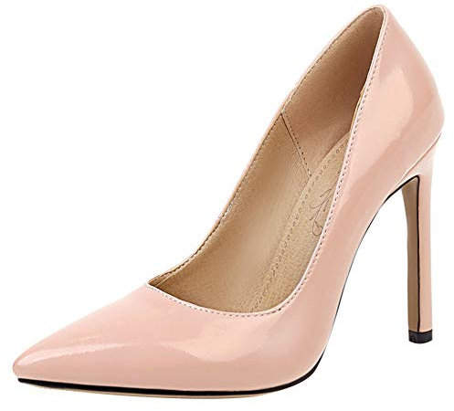 Décolleté Donna, Scarpe Tacco a Spillo Eleganti Scarpe da Sposa Tacco Alto Appuntito Rosa Numero 33 EU