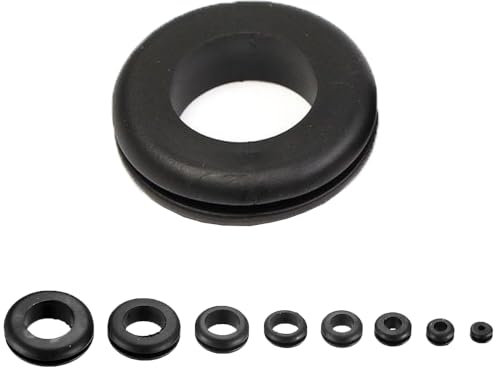 UKCable-Ties PVC Electrical Wiring Black Back Box Grommets Open (20mm)