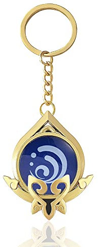 Porte-clés Genshin Impact Mondstadt et Inazuma - Vision lumineuse - Personnage Genshin - Accessoires Cosplay - Œil de Dieu, Hydro-2, Large