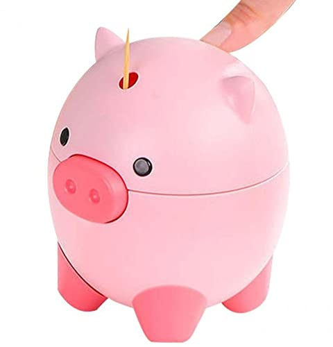 Lipfer Cartoon Zahnstochkasten Automatischer Zahnstocher Spender Süßes Schweineform Zahnstocher Zahnstocher Lagerbox Zahnstocherhalter Für