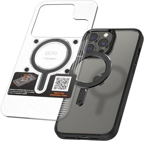 Spigen OneTap MagFit Magnet Ring Adapter for MagSafe Stickers, Wireless Charging Conversion EZ-Kit for MagSafe, Compatible with iPhone, Galaxy, Xiaomi, Pixel, etc- Black
