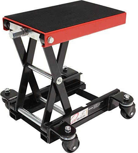 Black Pro Range B5399 Moveable Motorcycle Scissor Lift Stand | Workshop Lift for Custom Bikes | 500kg Maximum Load