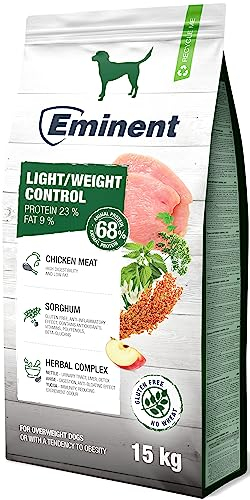 Eminent Light/Weight Control | High Premium Hundefutter Glutenfreie |Trockenfutter für Hunde mit Neigung zu Übergewicht 15kg
