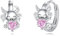 VONALA Axolotl Creolen Ohrringe 925 Sterling Silber Tier Schmuck mit Rosa Zirkonia für Damen Mädchen Kinder (Axolotl)