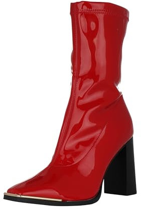 Queentina Damen Stiefelette Lackoptik K1036-KB Red-37