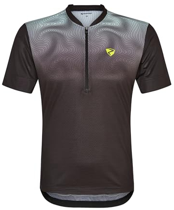 Ziener Herren NEMIC Fahrradtrikot/Radtrikot - Mountainbike|Rennrad - atmungsaktiv,schnelltrocknend,elastisch,Kurzarm, Black, 56