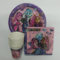 Lote de Vajillas Juveniles Monster High (40 Vasos, 40 Platos (23 cm) y 40 Servilletas) .Detalles y Decoración para Fiestas de Cumpleaños, Halloween, Bodas, Bautizos, Comuniones. AB