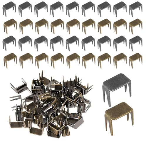 50 Stück Reißverschlussstopper Reißverschluss Reparatur Set #5 Oben & Unten Verschlüsse Zipper Top Plug und Repair Zip Stopper Ersatzzubehör Stopper für Tasche (Antike Bronze, Pistolenfarbe)