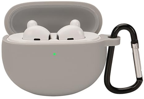 GIOPUEY Cover Compatibile con OPPO Enco Air 3i, Cilicone Custodia, Ultrasottile Case Cover, Antiurto, Resistente ai Graffi - Grigio