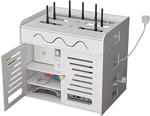 Aufbewahrungsbox für kabellose Router, Router-Zäune, schwimmender TV-Ständer, Aufbewahrungsbox für WLAN-Router, dekorative Box für Wand-Router, Kabel-Organizer, Power-Ladegerät-Auf