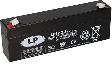 Batterie au plomb 12 V 2,3 Ah AGM NSA LP12-2,3 T1 VDs 2,1 Ah 2,2 Ah Système d'alarme Alimentation de secours UPS etc.