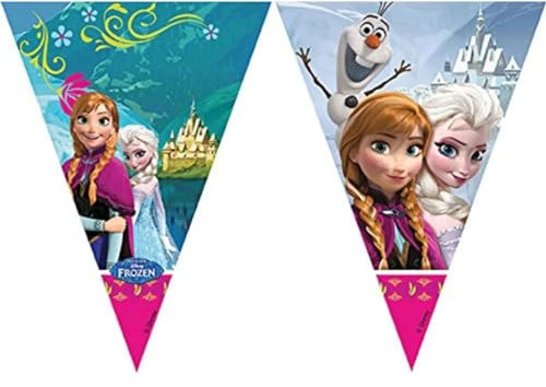 FROZEN ... PARTY BUNTING 2 METRES TOTAL LENGTH. FROZEN THEMED PARTY DECORATIONS