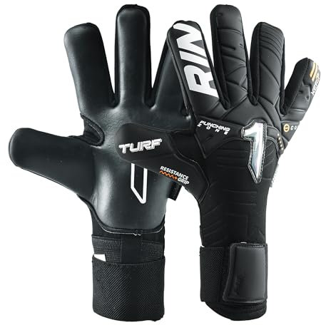 Rinat Kratos Turf BLK Torwarthandschuhe, für Erwachsene, Schwarz, Größe 7