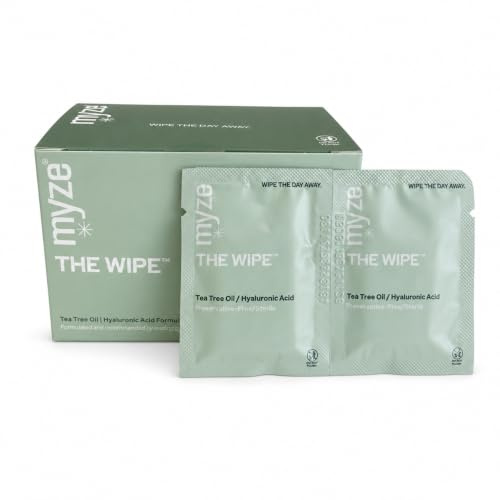 Myze The Daily Lid Wipe Eyelid Cleansing Wipes | Preservative Free Eyelid Wipes With Tea Tree Oil & Hyaluronic Acid For Daily Relief | 30 Count Of Stay Wipes
