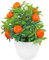 Fituenly Künstlicher Orangenbaum-Bonsai, Mandarinen-Topf, Künstliche Früchte, Zuhause, Büro, Garten, Schreibtisch, Party-Dekoration, Tischdekoration