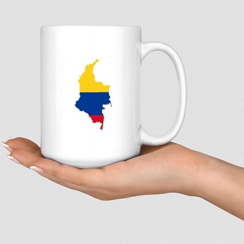 Wodevor Divertidas tazas de café Colombia, taza de café de la serie Heroes, tazas de cerámica retro, regalos para hombres, adultos, mamá, pareja, 15 onzas, color blanco