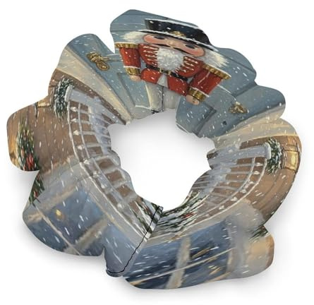 Stretch Satin Hair Scrunchies, Vintage Nutcracker Print Bun Hair Accessories Stretchy Hair Bands Fashion Hair Bands for Women