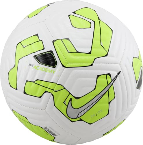 Nike Fußball Nk Academy - Fa24, White/Volt/Metallic Silver, FZ2966-102, 5