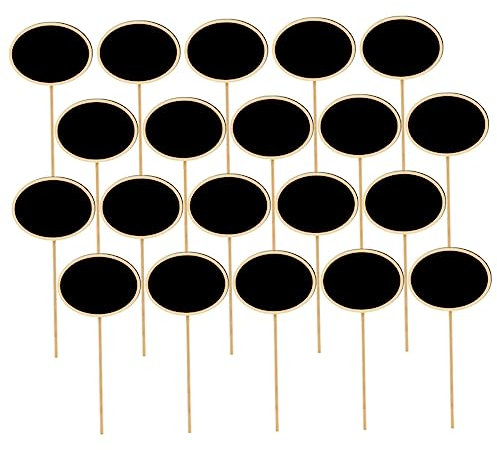 CANIGHT 20St Blumen- und Pflanzen-Tags kleine Tafel mit Ständer Tafelzeichen Pflanzentopfschild Planke preisschilder write board Tafelgartenhersteller Etiketten für Gartenblumen Bambus