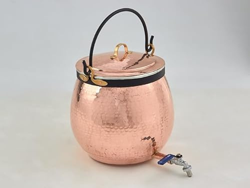 Glühweinkessel Feuerzangenbowle Kupferkessel mit Zapfhahn, Griff und Deckel innen verzinnt von 20 bis 60 Liter (30 Liter)