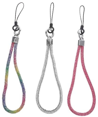 KONTONTY 3pièces De Poignet Strass Pour Smartphone Pour Badges Robustes Pour Portefeuilles