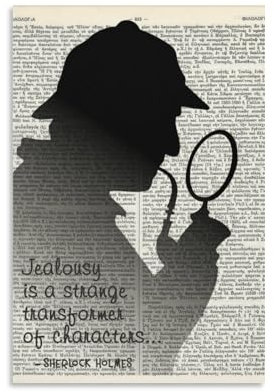 Sherlock Holmes Zitat Sherlock Druck Holmes Zitat Sherlock Holmes Kunst Sherlock Poster Sherlock Wandkunst Holmes Poster Holmes Print Vintage Wanddekoration Berühmte Ölgemälde für Wohnzimmer