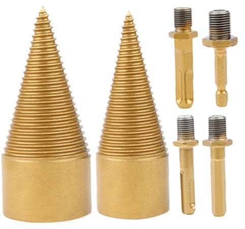 OFFSCH Teiliges Firewood Log Splitter Verschleißfester Carbide-bohrer Mit Anti-rutsch-profil Präziser Widerstandsfähiger Holzspaltbohrer Für Brennholz Vielseitig Für Camping Und Garten