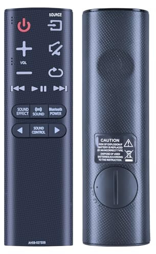 CLVIZCXOM AH59-02733B Remote Control Replacement for Samsung Soundbar HW-K360 HW-K360/XY HW-K450 HW-K450/XY HW-K550 HW-K550/XY HW-K651 HW-K651/XY