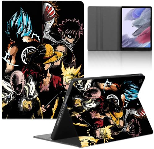 Tablet Coque pour Apple iPad (2022) 10.9'', Anime One Piece Naruto Dragon Ball Modèle Housse de Anti-Collision Protection en Cuir PU Flip avec Fonction Support Anti TPU Cartoon Cover