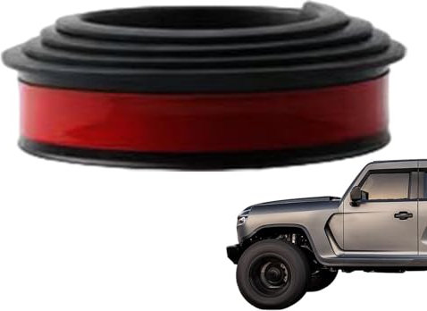 WEQTYSAB 2 pieces Car Wheel Arch Trim, for Dacia Duster 2018-2023 Car Wheel Arch Trim Car Wheel Arch Protection Mudguard Trim Anti Collision,A-5.5x150cm