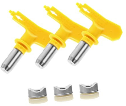 Zerodeko 1set Reversible Airless Sprayer Tips Durable Nozzles for Thinner Materials Compatible with Major Airless Paint Sprayers for Stains Lacquers Polyurethanes 3pcs