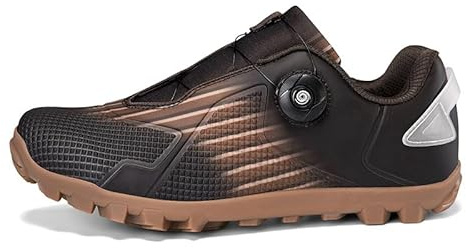 Mateju Fahrradschuhe Herren Damen SPD Mountainbike, Unisex MTB Schuhe mit Schrauben & Stollen, Outdoor Atmungsaktive MTB Radschuhe Mountainbike Schuhe -DC02 (Khaki,45)