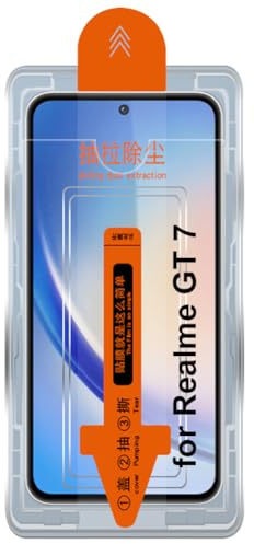 Kepuch Protector de Pantalla para Realme GT 7 6.78 - Vidrio Templado con Herramienta de Auto Alineación