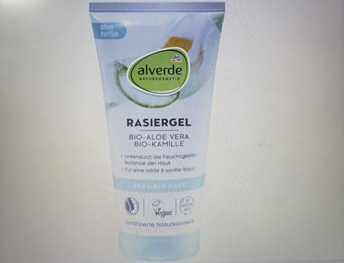 alverde NATURKOSMETIK Rasiergel Aloe Vera & Kamille, 150 ml