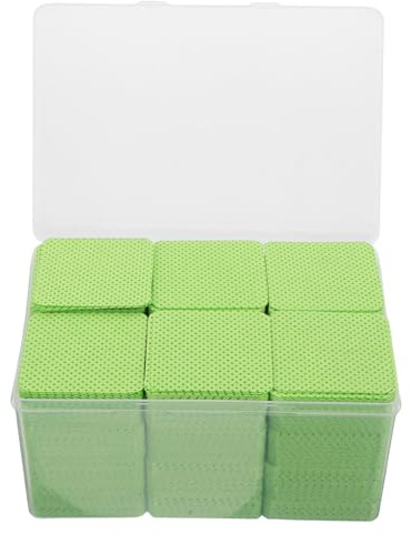 LIFKICH 1080pcs Wiping Cotton Pads Eyelash Extension Cleaner Multipurpose Nail Polish Remover Wipes Gentle Cotton for Efficient Glue Removal and Makeup Brush Cleaning