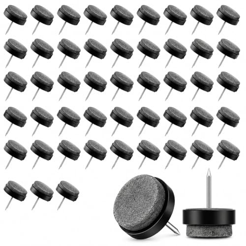 50PCS Filzgleiter Für Stühle Ø 22 mm, Filzgleiter Nagel, Möbelgleiter Zum Nageln Für Laminat, Parkett Und Fliesen, Bodenschoner Für Sitzmöbel, Geräuschdämpfende Filzpads Für Sessel Und Möbelbeine